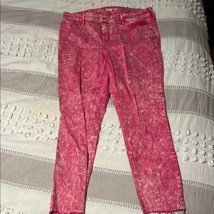 Old Navy pink washed jeans